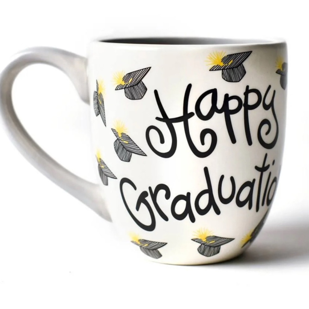 Coton Colors White Happy Graduation Ceramic Mug‎ Laura Johnson Gift Celebrate
